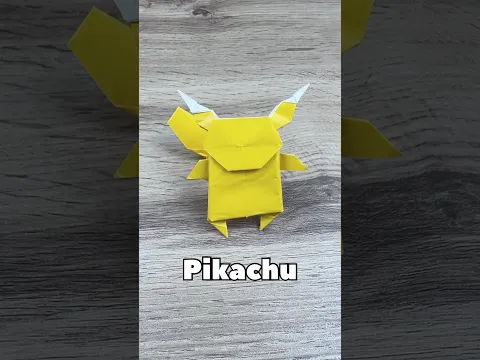 EASY ORIGAMI PIKACHU POKEMON TUTORIAL | DIY POKÉMON PIKACHU FROM PAPER STEP BY STEP EASY ORIGAMI