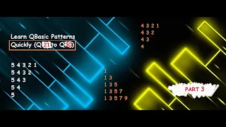 Qbasic Program Qbasic Pattern Quick learn Q21 to 30 Nested Loop in Qbasic Nested For loop