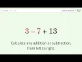 Order of Operations Solve 3-7 13 step-by-step solution