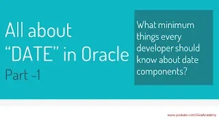 Oracle ALL About Dates PART 1 Understanding Date Components oracle date format specifiers
