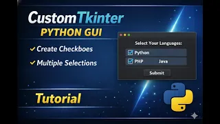 Create Checkbox widget CustomTkinter Tutorial Python for Beginners