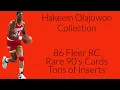 Hakeem Olajuwon Card Collection Updated Vol 3 1986 Fleer Rookie Red Label Inserts