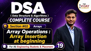 Array Insertion at Beginning in Python Explained DSA Complete Course Arrays Day 19