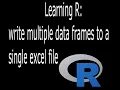 Learning R 9 Write multiple data tables to a single excel file
