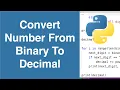 Convert A Binary Number To A Decimal Number Python Example