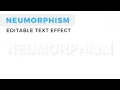 Neumorphism Editable Text Effect