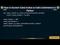 How to Convert Cubic Inches to Cubic Centimeters in Python