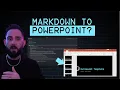 Automating Slide Creation - Markdown to Powerpoint via pandoc and Github Actions