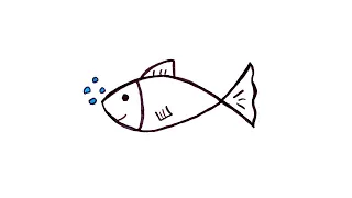 رسم سهل رسم سمكة كيف ترسم سمكة سهلة خطوة بخطوة تعليم الرسم للاطفال 