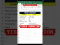 Excel Function Yield Function in Excel