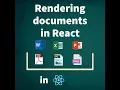 Render pdf docx xlsx ppt etc in react application