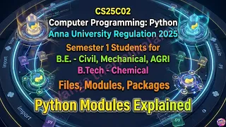 GE3151 PSPP Unit V Files Modules Packages Python Modules Explained import Statement