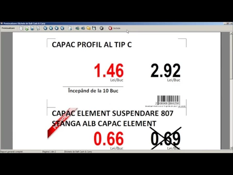 Formatul nou de etichete tip Cash & Carry
