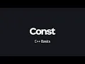 C Basics - Const