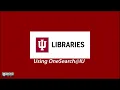 OneSearch IU Overview