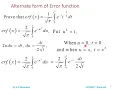Lecture No 3 ERROR FUNCTION INTEGRAL CALCULUS