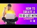 Building a Simple To Do List with HTML CSS and JavaScript A ChatGPT Tutorial -