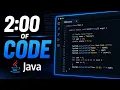 Watch Me Code Java for 2 Minutes