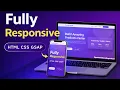 Fully Responsive Animated Landing Page Using HTML CSS GSAP Website Project 2026