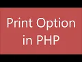 Print Option in PHP using Javascript Save in Pdf PHP Beginner Tutorial
