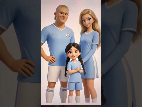 Frozen Elsa + Haaland Family😱 #shorts #digitalart #haland