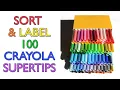 100 Crayola Super Tips Sort Label Swatch in Color Order