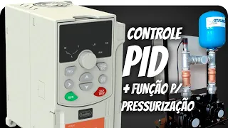 Controle PID no inversor de frequência + função SLEEP MODE para pressurização de redes hidráulicas