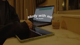 30 MINUTE STUDY WITH ME No Music Apple Pencil White Noise Background Sounds 