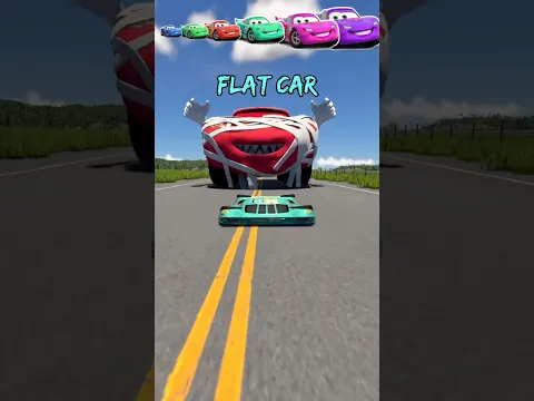 Big & Small Cars vs Zombies Mc Queen Monster Car #beamngdrive
