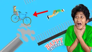 IMPOSIBLE STUNTS GONE WRONG IN HAPPY WHEELS!