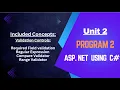 Unit 2 Program 2 ASP NET using C