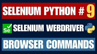 Selenium Python Browser Commands