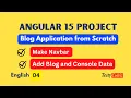 Angular 15 Blog Project from scratch Make navbar using Bootstrap UI Angular project from Scratch
