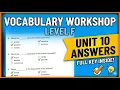 Sadlier Vocabulary Workshop Level F Unit 10 Answers 2026 Complete Study Guide and Answer Key