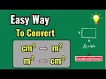 Easy Way To Convert cm2 to m2 and m2 to cm2 Units for area