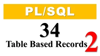 tutorial 34 Table Based Record datatype in Oracle Database Part 2