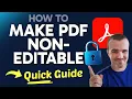 How to MAKE a PDF Non-Editable in Adobe Reader Step by Step