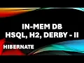 Hibernate - In-memory database HSQL H2 Derby