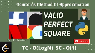 Valid Perfect Square leetcode Python solution Easy Explaination - May Day9 leetcode Coding Interview