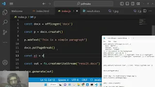 Node js OfficeGen Example to Create Word Docx Files Add Text Images inside it Using Javascript