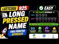 925 Long Pressed Name Two Pointer Approach