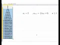 Recursive Sequence Excel