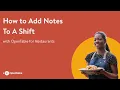 How to add a Shift Note
