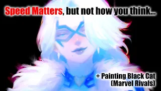 Painting Black Cat Marvel Rivals Speed Matters in Art but not how you think