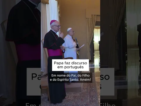 Em #português, #papaleãoxiv faz discurso ao Ordinariato Militar de #portugal #vatican #shorts