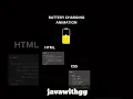 Battery Charging HTML code with CSS code