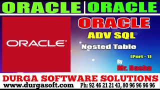 Oracle Tutorial Online Training Adv Sql Nested Table Part - 1 by basha