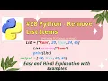 Python - Remove List Items How to Remove List Items in Python remove pop and clear Methods