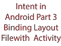 Binding Layout File with Activity Intent in Android Tutorial Part 3