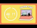 4 Hours Pomodoro Timer 50/10  | Brown Noise ＋ Rain  for ADHD Focus
